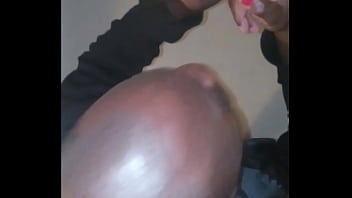 Demonstrating How To Tie Your Hair Into A Ponytail While Naked