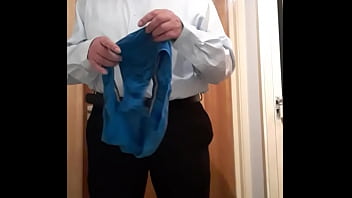 Fag Enjoying Another Man' Sweaty Cum Stained Briefs