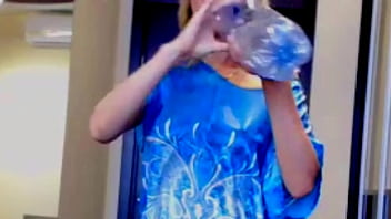 Squirt And Pissing In Wet Silk Dress