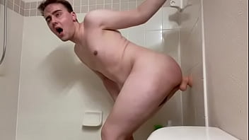 Connor Fucks A Dildo In The Shower