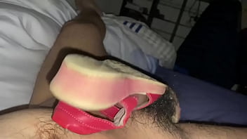 Playing Penis Push-up With Sandal