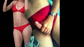 Red Satin Panty Wank Encouragement