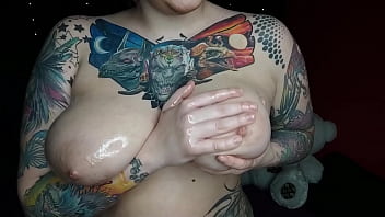 Pretty Funny Busty Girl Oiled Her Tits And Ass Special For You! Make Her Cum Rihgt Now!