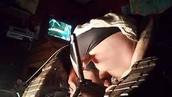 Man With Big Dick Has Anal Sex With Dildo While Wearing Black Panties