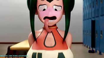 Tsuyu Senta Na Cara Da Uraraka Enquanto Ela Engole Seu Pau Imenso [pixel Perry]