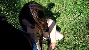 Horny German Milf Sucks A Big Cock In The Sunshine Outdoors! Deepthroat Blowjob With Throatpie