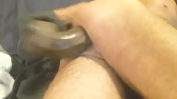 Retro Hole Play. Hung Dildo Bangs My Noisy And Sloppy Boy Pussy.