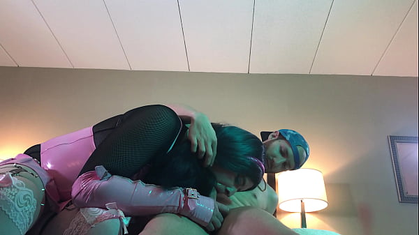 Transgender In Chastity Deepthroats Huge Cock