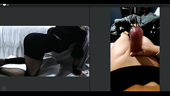 Gay Femboy Complaciendo Novio Por Skype