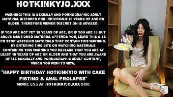 Happy Birthday Hotkinkyjo With Cake Fisting _ Anal Prolapse