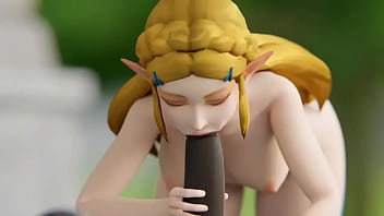 Zelda Sucking A Big Black Cock
