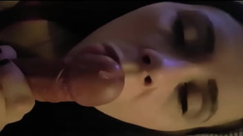Dark Haired Babe Sucking Dick And Eat Cum