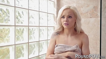 Nubile Blonde Elsa Jean Rides Her Stepbrothers Huge Dick - teen, blowjob, doggystyle, POV, shower, close-up, couple, virtual, big-cock, big-dick, small-tits, p - Video 721373