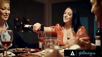 Girlsway - Lonely Woman Cheats On Her Husband With His Boss_ Wife Angela White During Couple Dinner