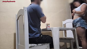 Young Couple Having Sex In A Bar In Public