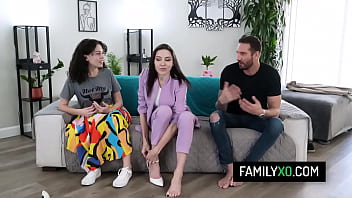 Hot Milf Step Mom In Threesome Sex With Her Husband And Stepdaughter - Agatha Delicious, Satine Summers