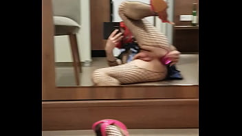 Amateur Crossdresser Anal Dildo