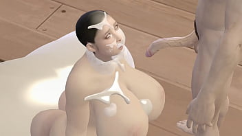 Big-ass Bitch Bounces On Friend Dick And Catches Cum On Her Face (and She Likes It) Hentai 3d