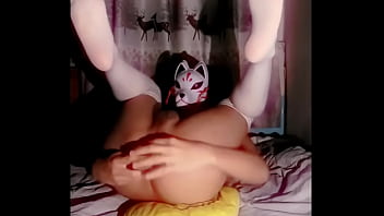 The Little Fox In White Stockings Gets Fucked Crazily By A Big Cock