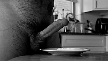 Latin Daddy Masturbates And Cums In The Kitchen