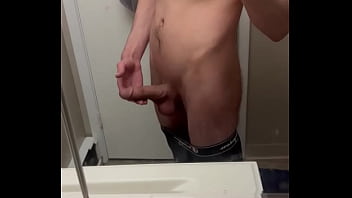 Young Bwc Playing With Semi Hard Cock