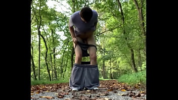 Boy Jerks Off In Forest