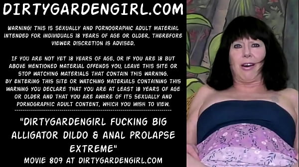 Dirtygardengirl Fucking Big Alligator Dildo _ Anal Prolapse Extreme