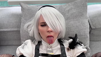 2b Gets Her Tight Pussy Fucked In All Positions And Takes Cum On Her Face - Сosplay Nier: Automata