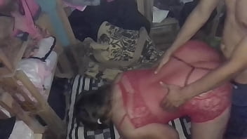 Tengo Sexo Con Rubia Con Lenceria Roja Y Tanga Negra De Perrito