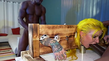 Cute Cow Bred By Three Ripped Black Men, Hard Fucking, Spit Roasting, Deep Throating, Breeding And Triple Cream Pie