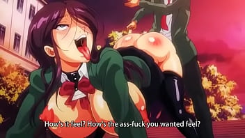 Horny Bitch Got A Huge Dick To Her Ass