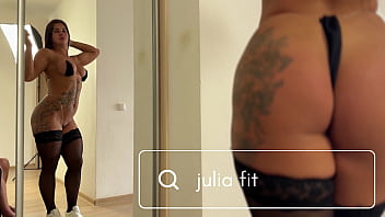 Sinful Girl In Black Stockings With Wet Pussy