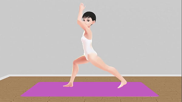 レオ【エクササイズ】アニメ女子がストレッチヨガしてみた【ヨガ】