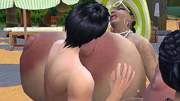 Hot Hooters 1 - Big Titty Feast For Two Lucky Horndogs - Sims 4