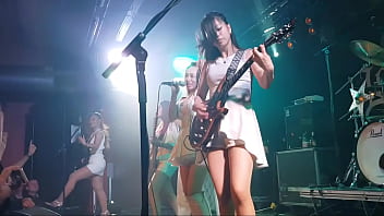 Miyako From Lovebites Band Showing Her Sexy Legs In Concert