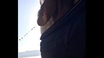 Taking A Piss Outdoor On The Beach