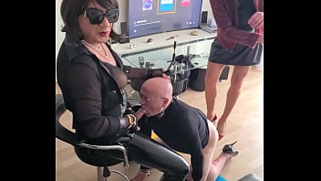 Two Tranny Mistress Playing With Slave