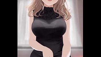 Anime Sexy Girl In Black Dress Riding Dick And Getting Covered In Cum