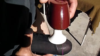 Edging Fat Cock Head Black Pantyhose Tights Massager Cumshot