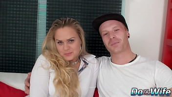 Blonde Wife Barra Brass Anally Creampied Right Next To Her Cuckold