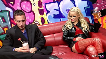 Sexy Blonde Teen In Fishnet Top Seduce To Rough Ffuck By Big Dick Stranger