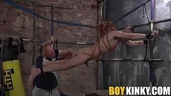 Kinky Master Sebastian Works His Magic On Suspended Sub - blowjob, submissive, domination, bdsm, fetish, bondage, maledom, suspended, cum-in-mouth, old-and-yo - Video 437316