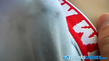 Twink Gets Sucked Off While Wearing Some Nice Underwear Too