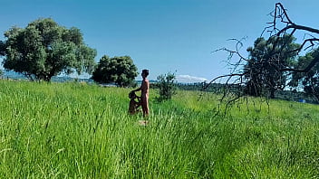 Couple Caught Outdoors - Public Sex In The Field