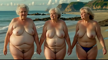 Beautiful Granny On The Beach