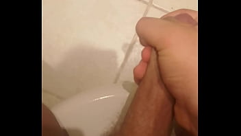 Man Masturbating Sitting On The Wc