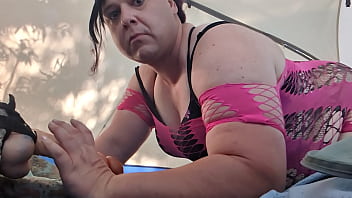 Faith Bottoms Sucks Strap On In Tent