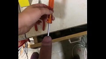 Sounding Mit Langem Schraubenzieher Meines Sklaven