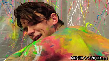 Bearded Johnny Drills Dakota Hard After Flirty Painting Job