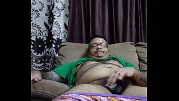 Vaibhav Jerks Off _ Cums In His Green _ Pink Homewear Whilst Seated On His Living Room Sofa